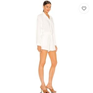 L'Academie White Long Sleeve Romper